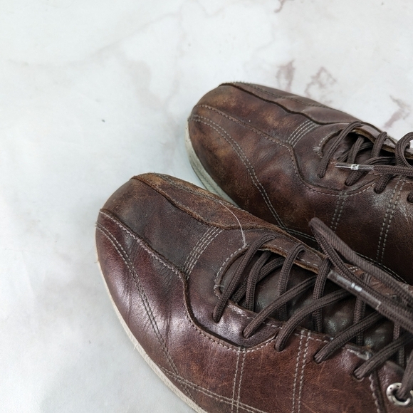 Foot Joy Golf Shoe Men 9 Versaluxe Brown Leather Spikeless Lace Up Cork 57253 FJ - Picture 6 of 14